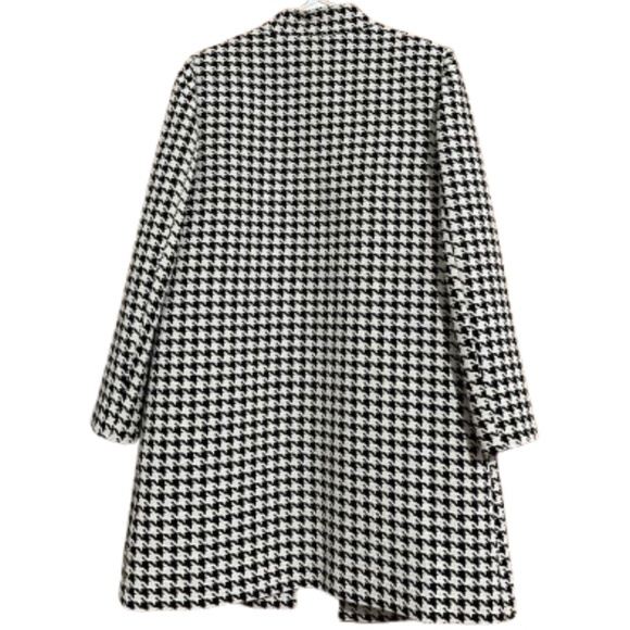 Tahari ASL Black & White Houndstooth Print Mid Length Blazer Jacket Sz-10 - Picture 8 of 8